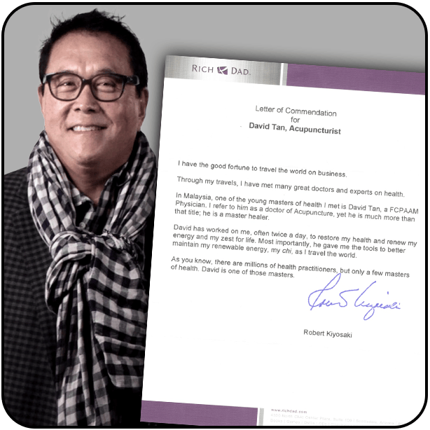 Robert Kiyosaki (Rich Dad) - Letter of Commendation for David Tan